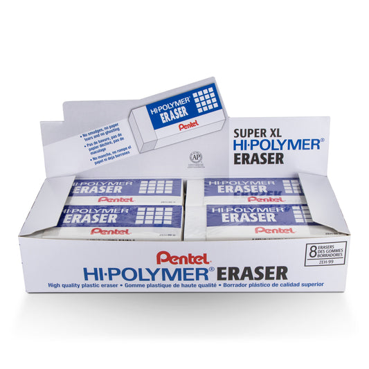 Hi-Polymer Block Eraser, Super XL White, Open Stock (8-pc) (ZEH-99)