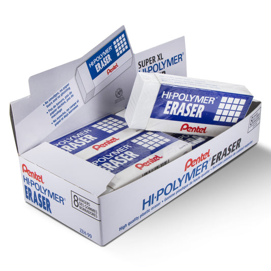 Hi-Polymer Block Eraser, Super XL White, Open Stock (8-pc) (ZEH-99)