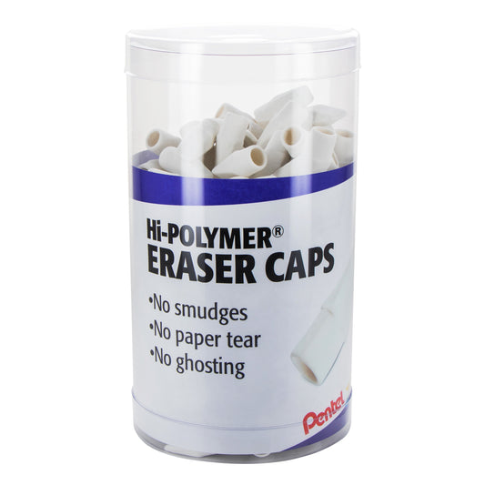 Pentel Arts Hi-Polymer White Cap Eraser, Canister Display - 240 Pieces (ZEH02-240)