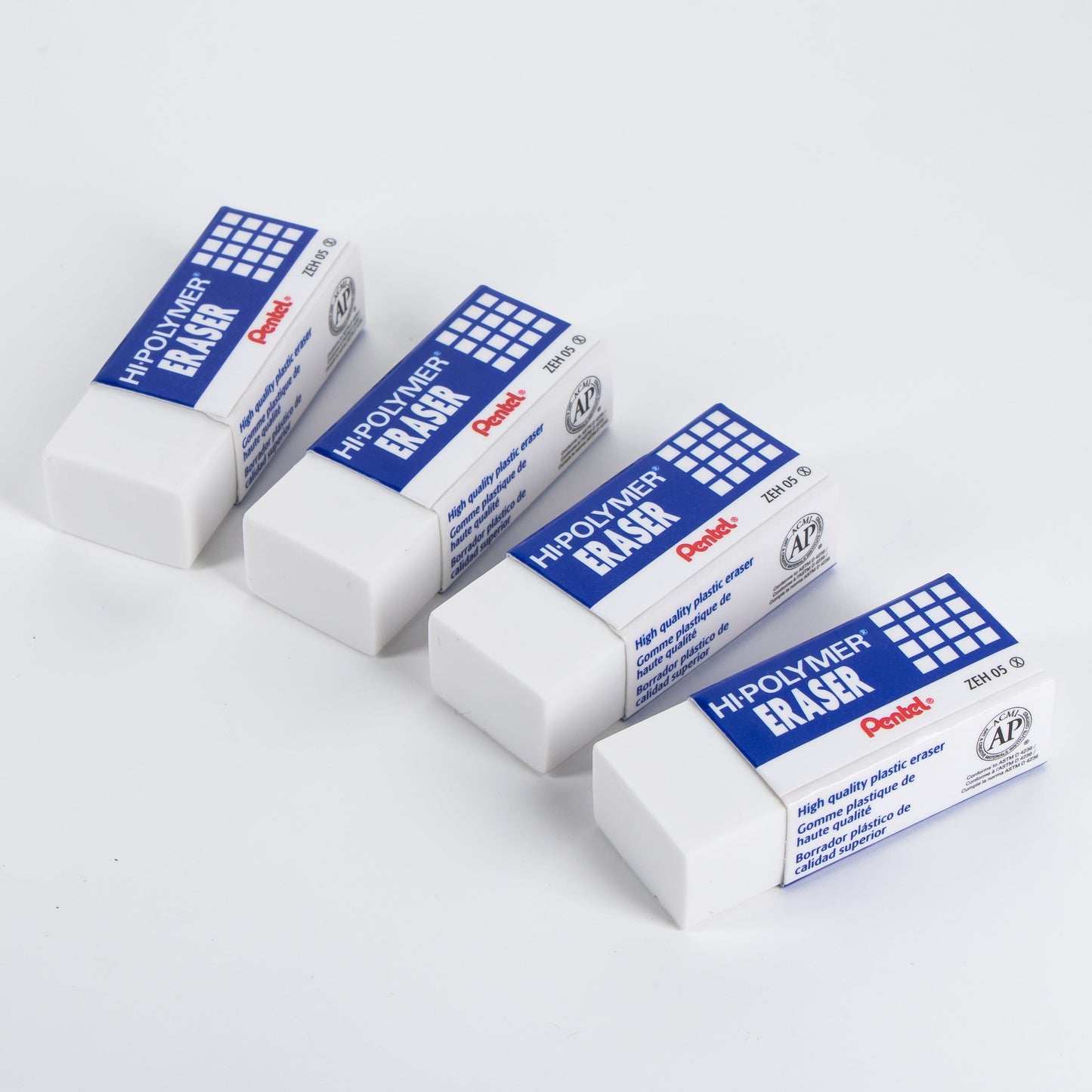 Hi-Polymer Block Eraser Small White, 4-Pk (ZEH05BP4)