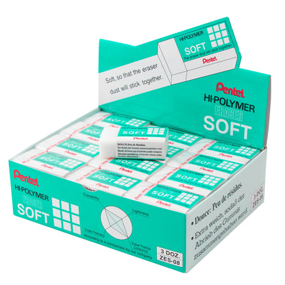 Pentel Hi-Polymer Eraser "SOFT" (ZES-08)