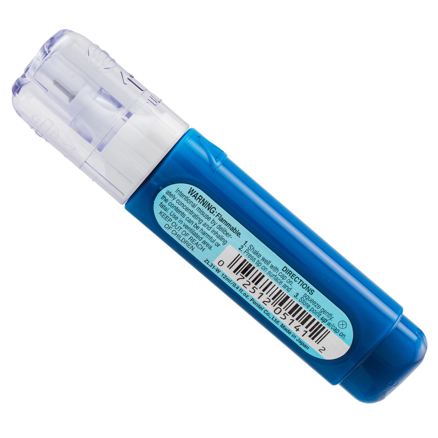 Presto! Jumbo Correction Pen Fine Point Metal Tip 12 ml/0.4 fl.oz. (ZL31-W)
