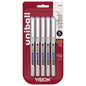 uniball™ Vision Rollerball Pens, Fine Point (0.7mm), Blue, 5 Pack