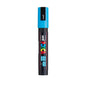 uni® POSCA PC-3M Water-Based Paint Markers, Reversible Fine Tip (0.9-1.3mm), Light Blue